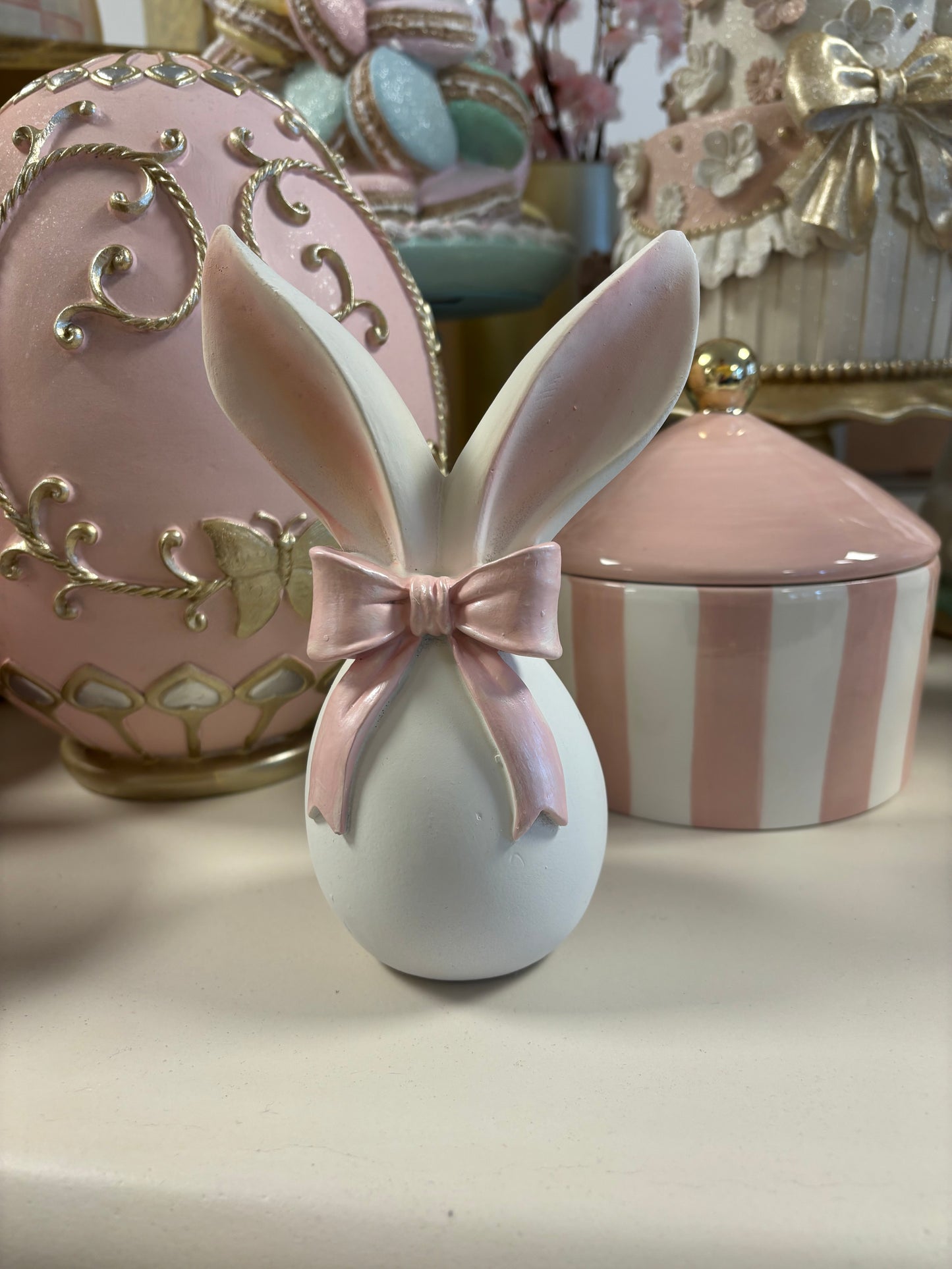 Bunny bow pastel pink