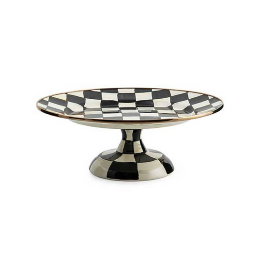 Royal Check - Pedestal platter large