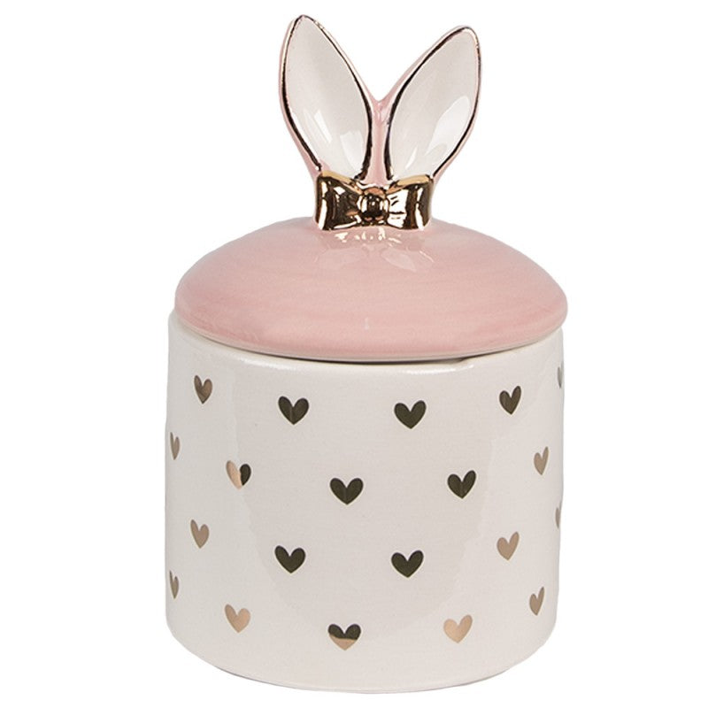 Hearted bunny jar - S