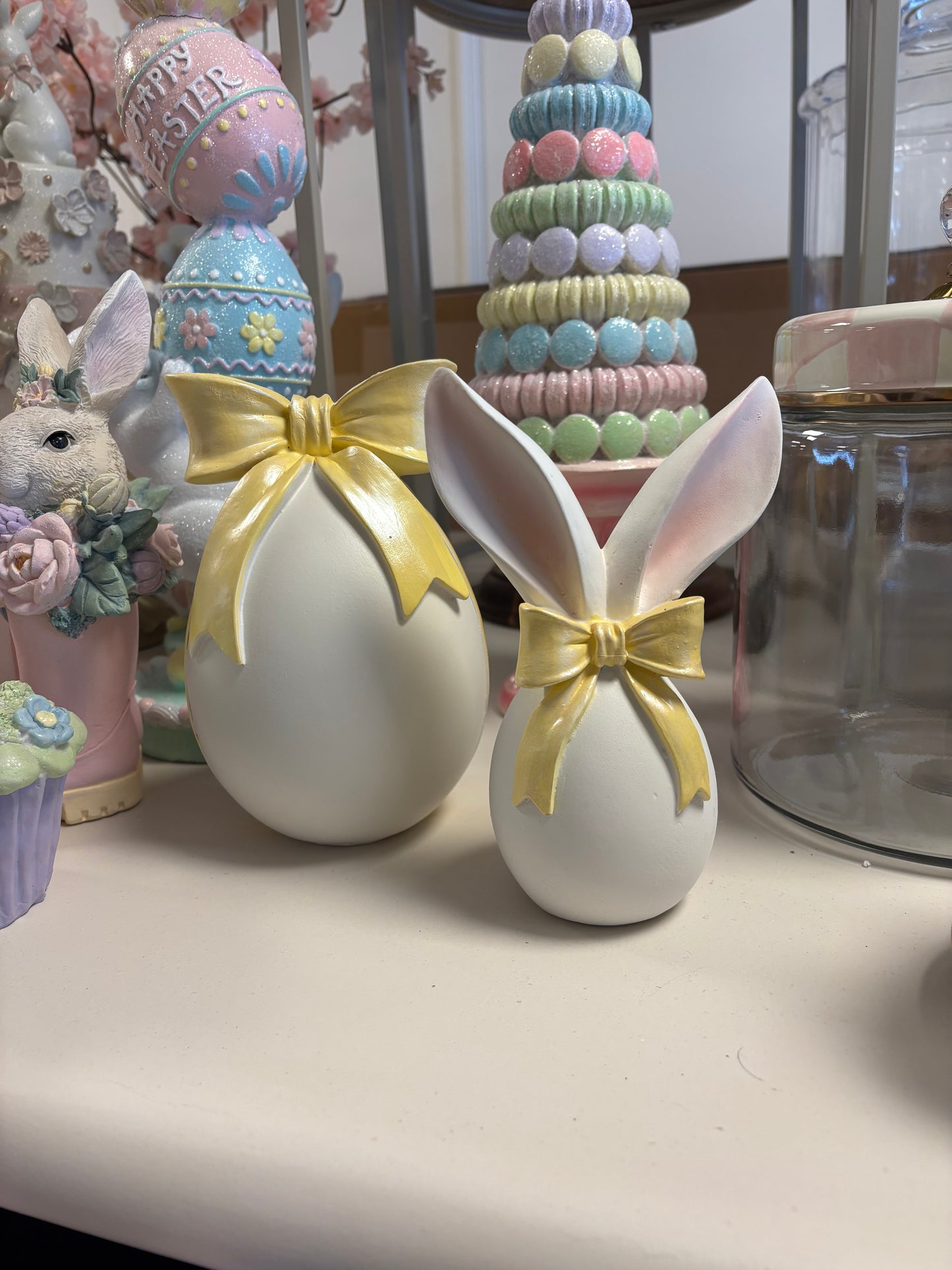 Big bow egg - Pastel geel